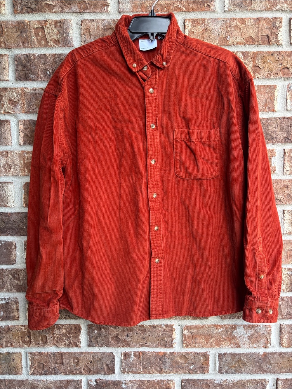 ASOS Rust Orange Corduroy Button-Down Shirt - Men's